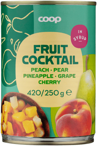 Coop 糖水水果鸡尾酒 420/250 g｜Coop hedelmäcocktail sokeriliemessä 420/250 g
