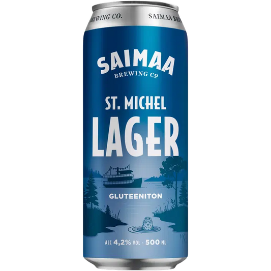 Saimaa St Michel Lager 4,2% olut 0,5l tölkki｜Saimaa 圣米歇尔饮品 4.2% 饮品 0.5 升罐装