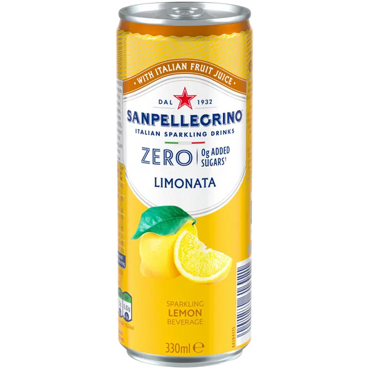 SanPellegrino Zero Limonata 33cl CAN｜San Pellegrino 圣培露零柠檬水 33cl 罐装