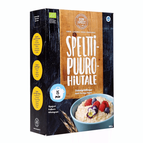 Sunspelt Luomu Spelttipuurohiutale 500g｜SunSpelt 有机斯佩尔特粥片 500g
