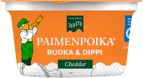 Kuusamon Juusto Paimenpoika Ruoka & Dippi Cheddar sulatejuusto 200 g