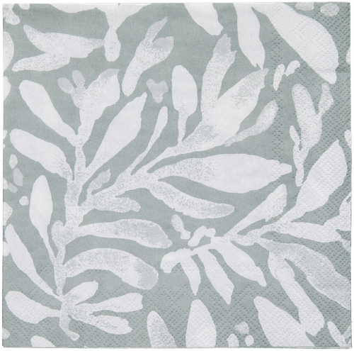 Pentik Hetki 餐巾 叶子 绿色 33x33厘米 20 kpl｜Pentik Hetki servietti lehti vihreä 33x33 cm 20 kpl