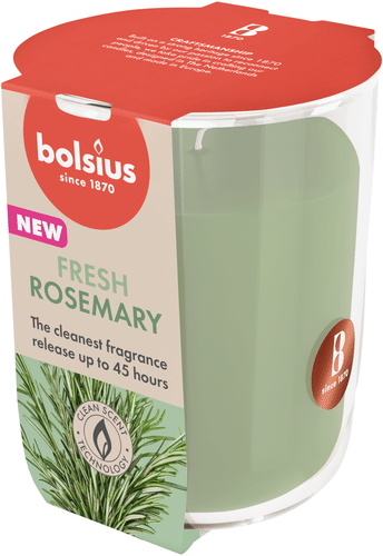 Bolsius True Scents - 玻璃罐香薰蜡烛 - 迷迭香 – 绿色 – 大号｜Bolsius True Scents - tuoksukynttilä lasipurkissa - Rosemary – vihreä – suuri