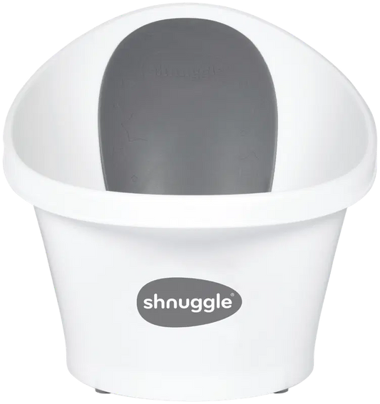 Shnuggle 灰色婴儿浴盆｜Shnuggle harmaa vauvan kylpyamme on suunniteltu tekemään kylpemisestä vähemmän stressaavaa vanhemmille ja hauskaa vauvalle.