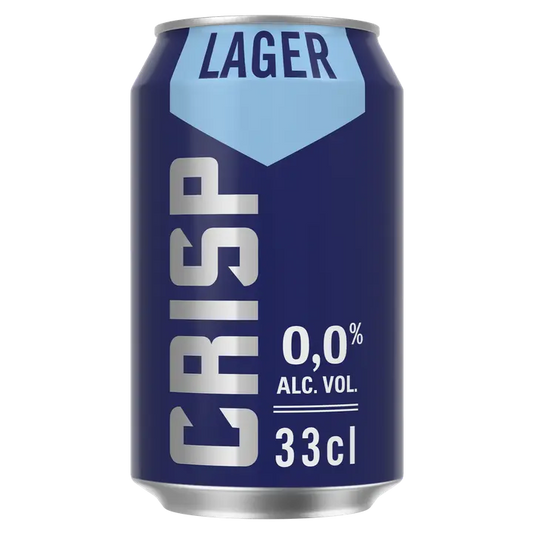Crisp Lager alkoholiton olut 0 % tölkki 0,33 L｜Crisp 淡饮料 0% 罐装0度饮料 0,33 L