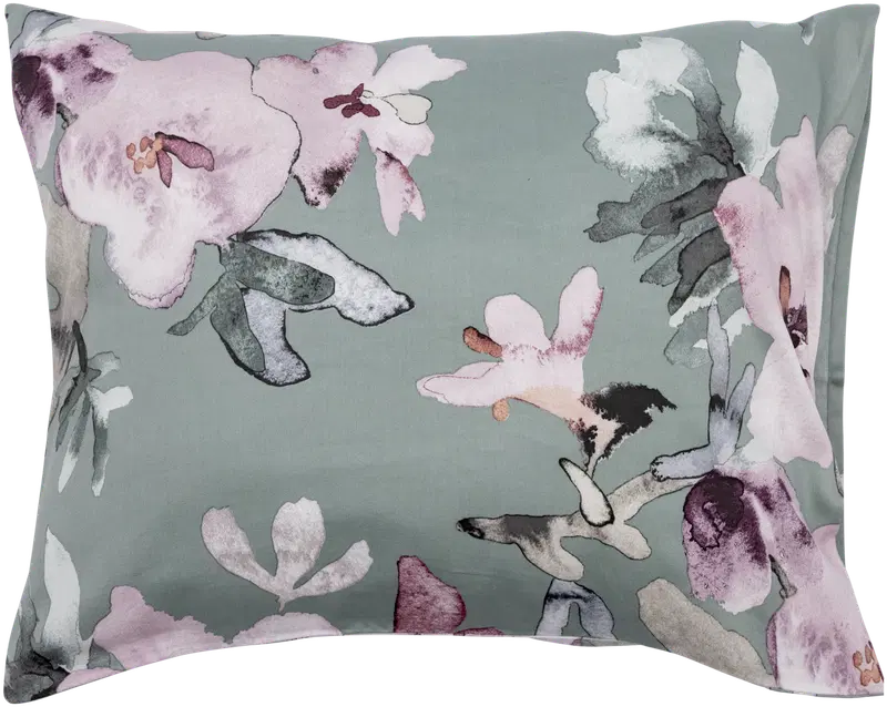 Pentik Hetki 枕套 50x60 厘米 花朵 绿色｜Pentik Hetki tyynyliina 50x60 cm kukka vihreä