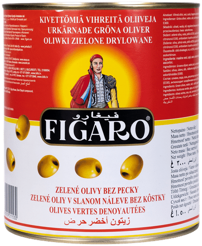 Figaro Kivettömiä vihreitä oliiveja 3kg/1,5kg