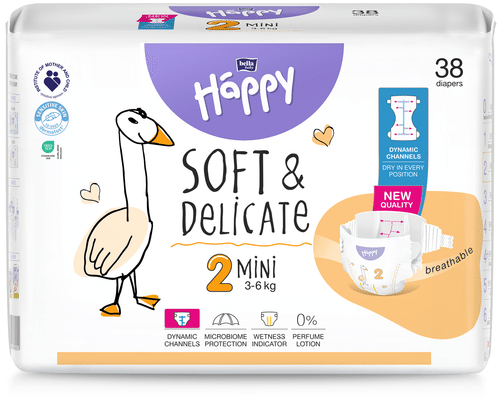 Happy Diapers Bella Mini 2 粘贴式纸尿裤 38片 3-6公斤