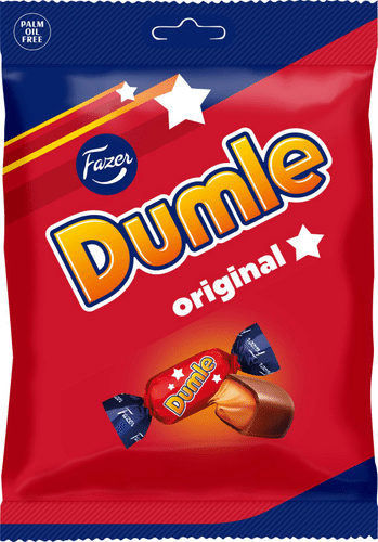 Fazer Dumle原味糖果袋 200g｜Fazer Dumle Original karkkipussi 200g