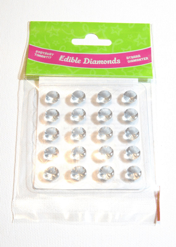 Confetti syötävät timantit, kirkas 20 kpl｜Confetti 食用亮钻透明 20 kpl
