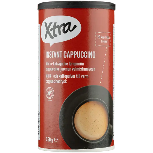 Xtra pikacappuccino juomavalmiste 250 g｜Xtra 速溶卡布奇诺饮料制备 250 g