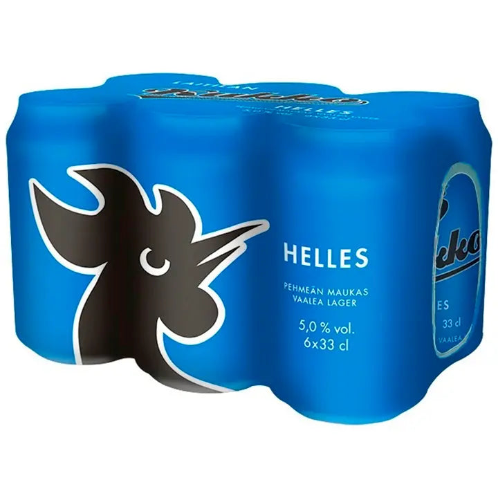 6 x Laitilan Kukko Helles 5,0 til-% 0,33L olut｜Laitilan 6 x Laitila Kukko Helles 5.0 vol% 0.33L 饮料