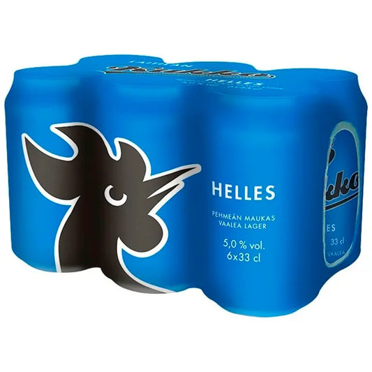 6 x Laitilan Kukko Helles 5,0 til-% 0,33L olut｜Laitilan 6 x Laitila Kukko Helles 5.0 vol% 0.33L 饮料