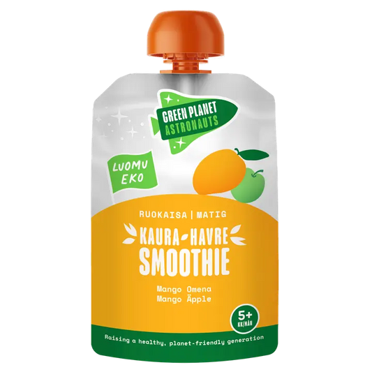 Green Planet Astronauts LUOMU kaurasmoothie omena-mango 100g 5kk+｜Green Planet Astronauts 有机燕麦冰沙苹果芒果 100 克 5 个月+