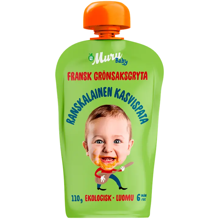 Muru Baby Ranskalainen kasvispata 6 kk luomulastenateria 110 g｜Muru Baby 法式蔬菜炖菜6个月有机婴儿餐 110 g
