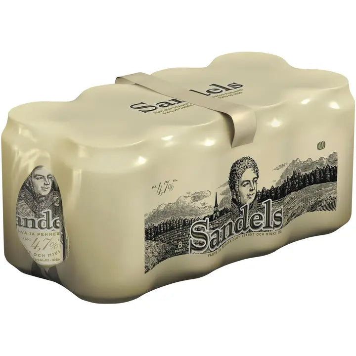 8 x Sandels 4,7% olut 0,33 l tlk kutiste｜Sandels 8 x Sandels 4.7% 饮料，每瓶 0.33 升