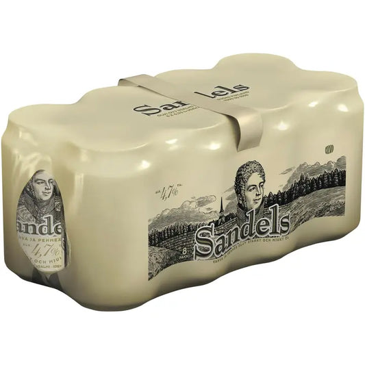 8 x Sandels 4,7% olut 0,33 l tlk kutiste｜Sandels 8 x Sandels 4.7% 饮料，每瓶 0.33 升