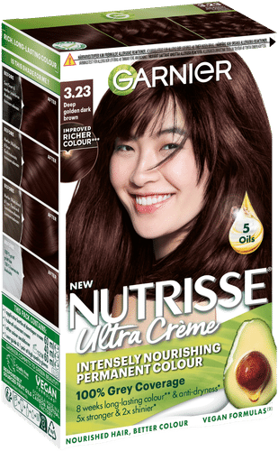 Garnier Nutrisse 超霜3.23深金棕永久染发剂 1kpl