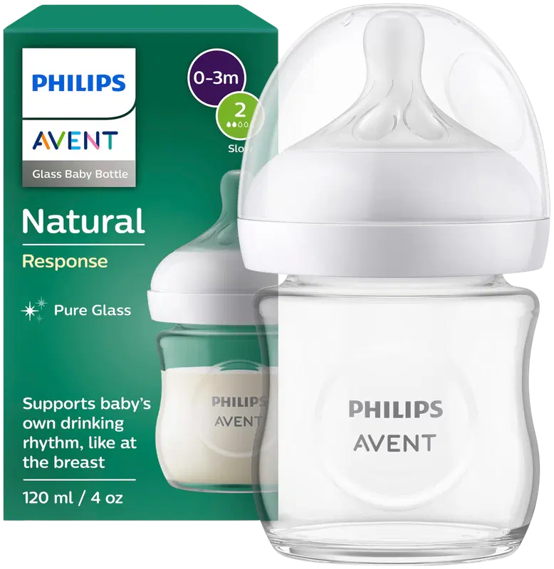 Avent 飞利浦新安怡自然玻璃奶瓶 120ml｜Philips Avent Natural lasinen tuttipullo 120ml