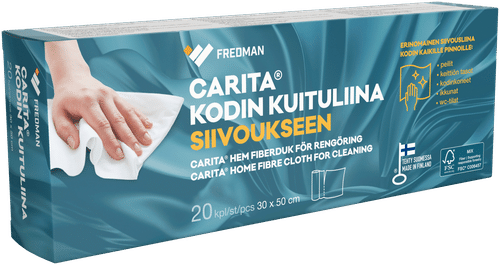 Fredman Carita® Kodin kuituliina siivoukseen 30x50 cm 20 kpl