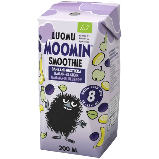 Moomin Luomu banaani mustikka smoothie 200ml｜Moomin 有机香蕉蓝莓冰沙 200ml