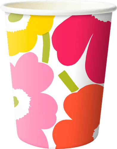 Kuumakuppi 250ml 20x20kpl Marimekko Mini unikko pinkkikeltainen FSC