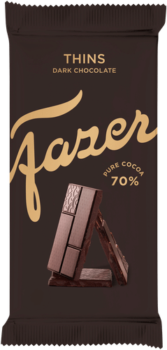 Karl Fazer Thins 70%可可黑巧克力排块 95g
