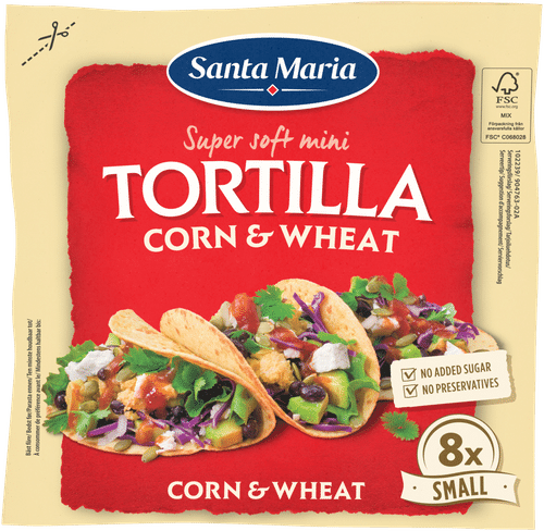 Santa Maria 200克玉米小麦小卷饼（8片装）200克x14｜Santa Maria 200G Tortilla Corn & Wheat Small (8-pack) 200Gx14