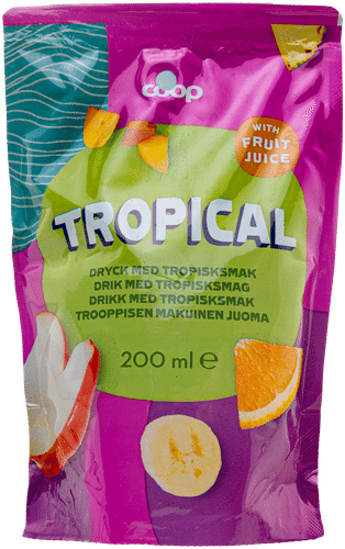 Coop mehujuoma tropical 0,2 l｜Coop 热带果汁饮料 0,2 l