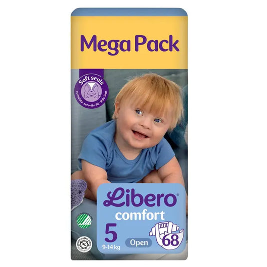 LIBERO Comfort teippivaippa koko 5, 68 kpl , koko 9-14kg｜Libero 舒适胶带尿布尺寸 5，68 片，尺寸 9-14 公斤