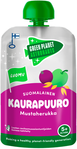 Green Planet Astronauts 有机芬兰燕麦粥 黑加仑 100g 5个月以上｜Green Planet Astronauts Luomu Suomalainen Kaurapuuro Mustaherukka 100g 5kk+