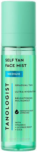 Tanologist 自晒黑面部喷雾中色 100ml｜Tanologist Self Tan Face Mist- Medium -itseruskettava kasvosuihke 100ml