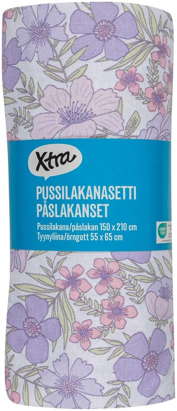 Xtra 阿马尔菲被套套装 150x210厘米 淡紫-粉红