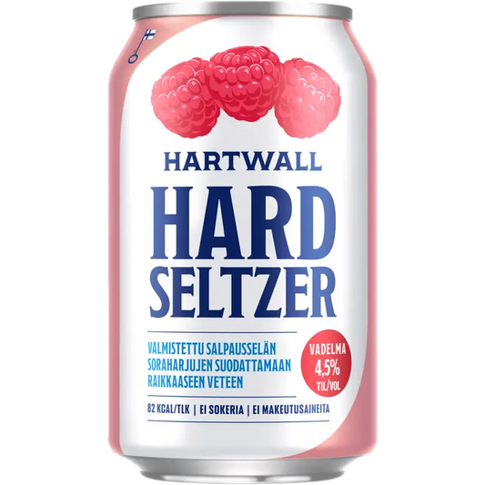 Hartwall Hard Seltzer Vadelma 4,5% 0,33 l｜Hartwall Hard Seltzer 覆盆子 4.5% 0,33 l