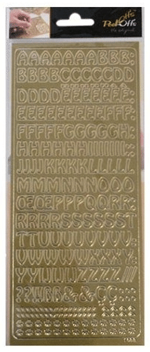 J.K. Primeco 金色字母轮廓贴纸