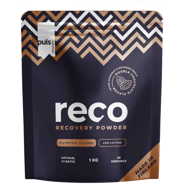 PULS Nutrition Reco palautusjuomajauhe tuplasuklaa 1kg-Puls 营养Reco恢复饮料粉双巧克力 1kg