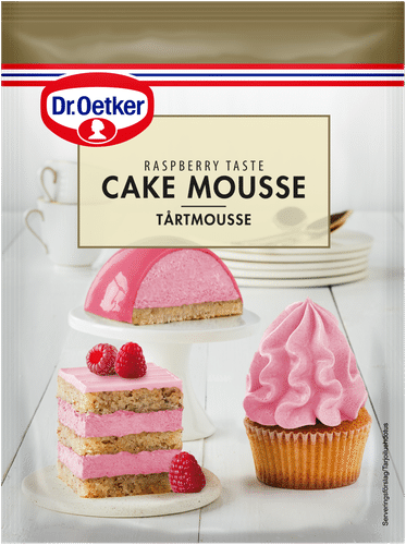 Dr. Oetker Cake mousse raspberry taste -vadelmanmakuinen kakkumoussejauhe 90g｜Dr. Oetker 蛋糕慕斯（覆盆子味）粉 90g