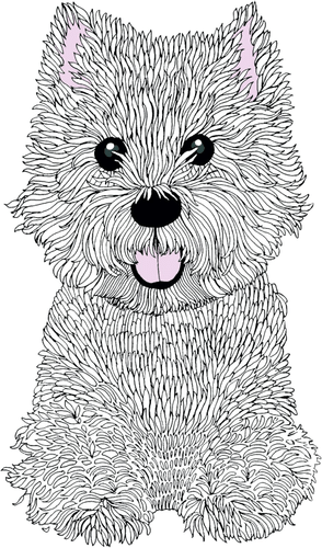 Vallila C Doggies Westie反光挂件