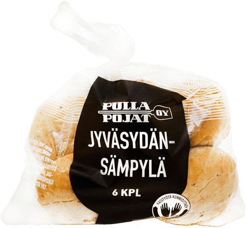 Pulla-Pojat Jyväsydän sämpylä 6 kpl 360 g｜Pulla-Pojat 谷物心小圆面包 6个 360 g