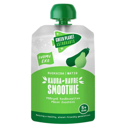 Green Planet Astronauts LUOMU kaurasmoothie kesäkurpitsa-päärynä 100g 5kk+｜Green Planet Astronauts 有机燕麦冰沙西葫芦梨 100 克 5 个月+