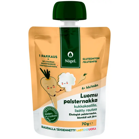 Nôgel luomu palsternakka kukkakaalilla, 70 g｜Nôgel 有机防风草和花椰菜， 70 g