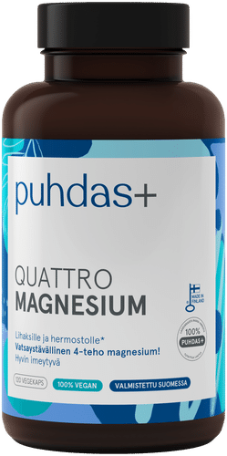 Puhdas+ Quattro镁 120 kaps