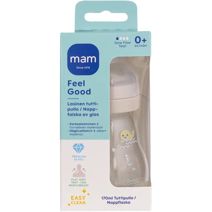 MAM Feel Good lasinen tuttipullo 170 ml｜None MAM Feel Good 玻璃婴儿奶瓶 170 ml
