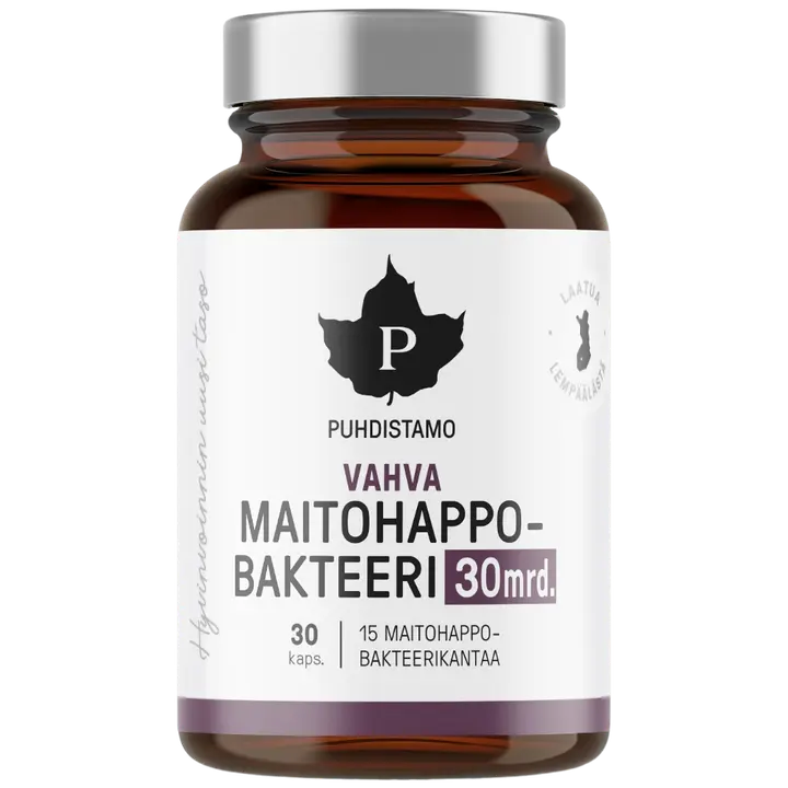 Puhdistamo Vahva Maitohappobakteeri 30 Mrd. 30 kaps-Puhdistamo 强效乳酸菌300亿粒30粒