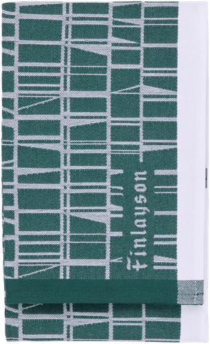 Finlayson Coronna厨房毛巾 2条 50x70 深绿｜Finlayson keittiöpyyhe 2kpl Coronna 50x70 t.vihreä