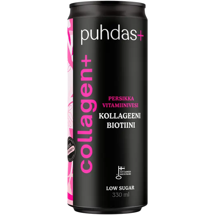 Puhdas+ Collagen+ vitamiinivesi persikka 330 ml｜Puhdas+ 胶原蛋白+维生素水桃 330 ml