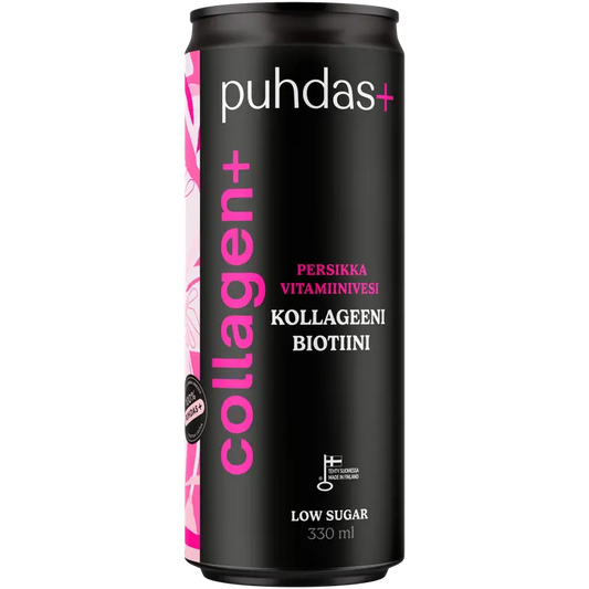 Puhdas+ Collagen+ vitamiinivesi persikka 330 ml｜Puhdas+ 胶原蛋白+维生素水桃 330 ml