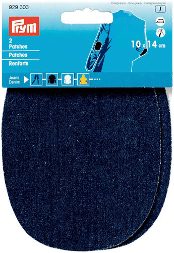 Prym farkkupaikka silitettävä 10x14cm tummansininen 2kpl