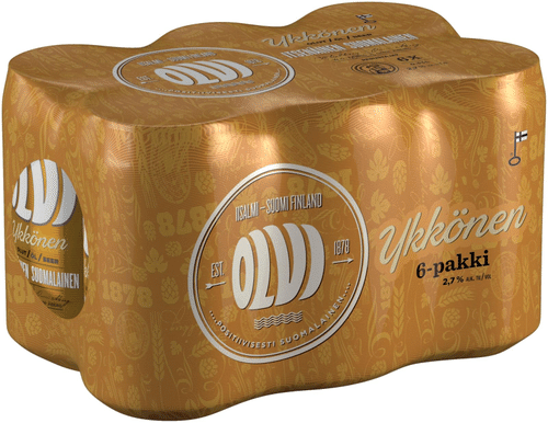 Olvi 6x OLVI Ykkönen 2.7%饮品 0.33升罐