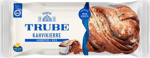 Trube Kahvikierrepitko 350 g pitko kahvinmakuisella täytteellä｜Trube 咖啡卷面包 350g